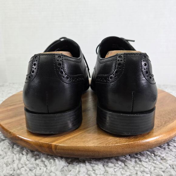 Cole Haan Jefferson Grand Os Black Cap Toe Brogue Oxford Dress Shoe Mens 10.5 M - Picture 2 of 13